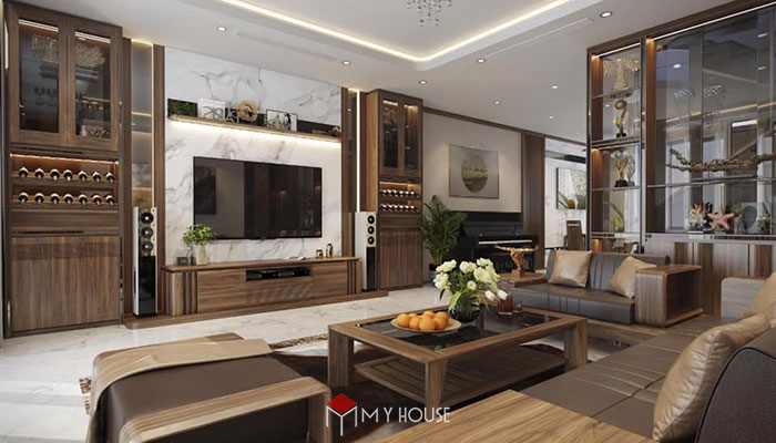Thiết kế phòng khách liền nhà bếp