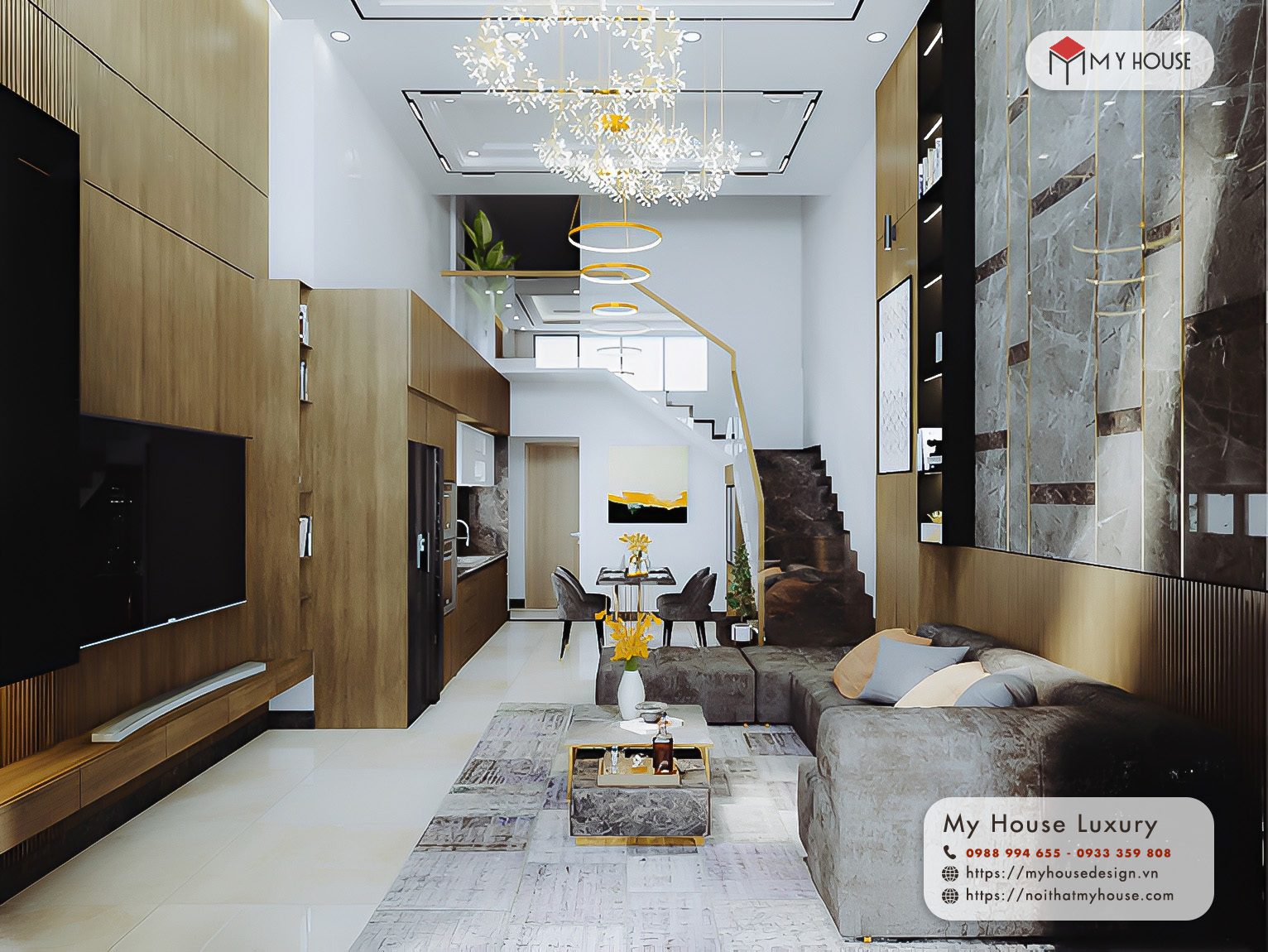 mẫu thiết kế nội thất nhà phố