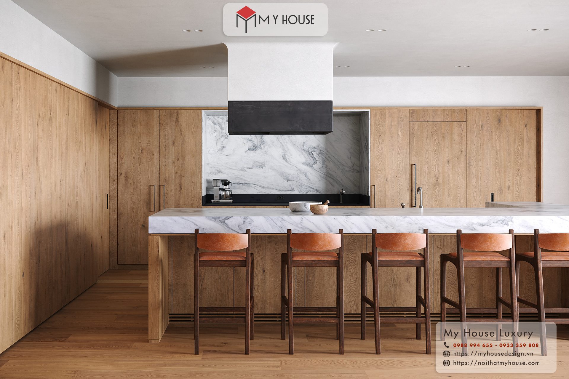 thiết kế bếp chung cư hiện đại