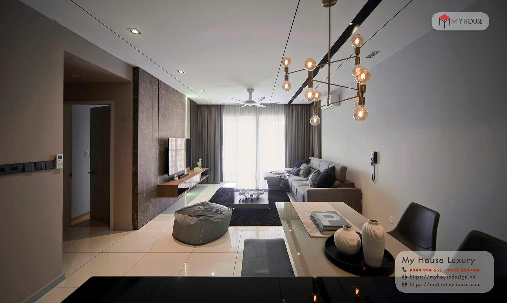 thiết kế nhà chung cư đẹp 80m2
