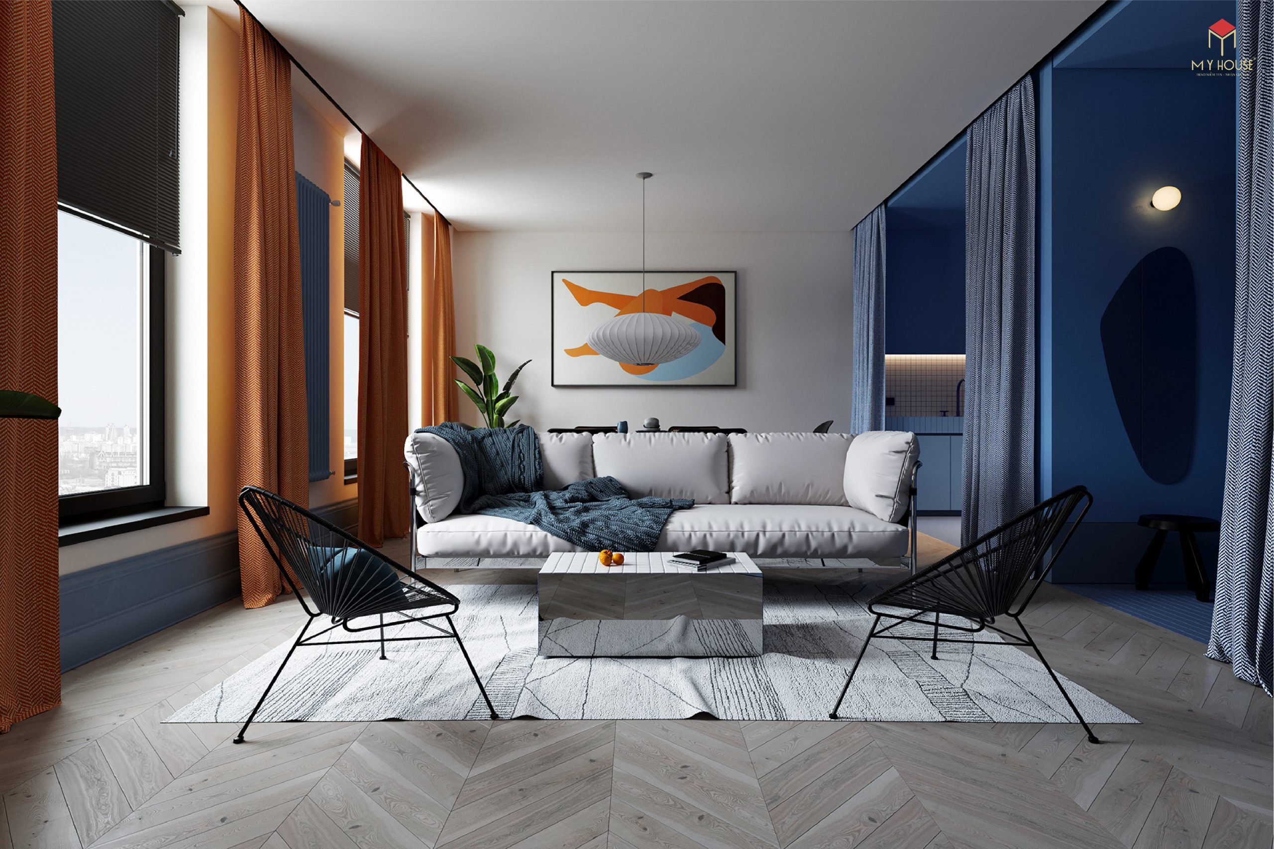 thiết kế nội thất chung cư 45m2