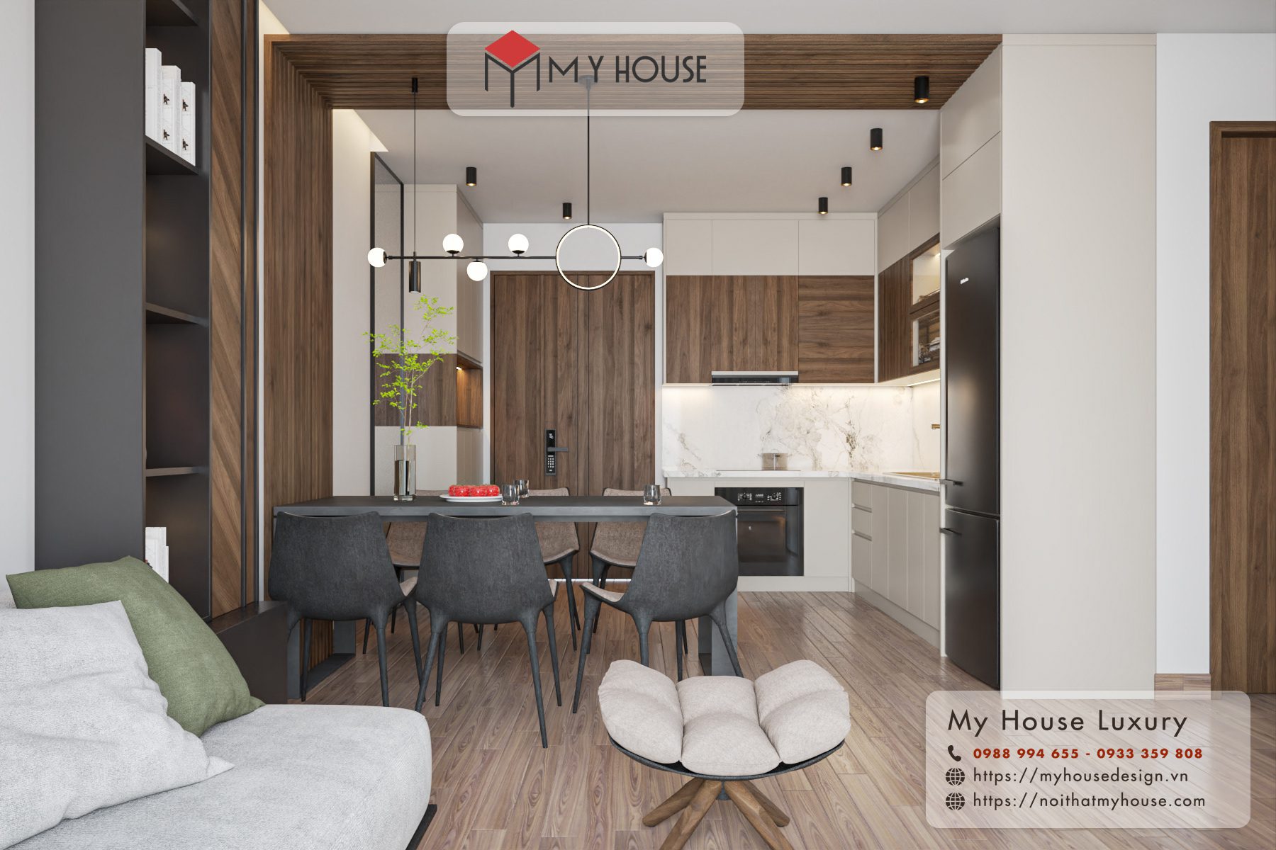 thiết kế nội thất chung cư 75m2