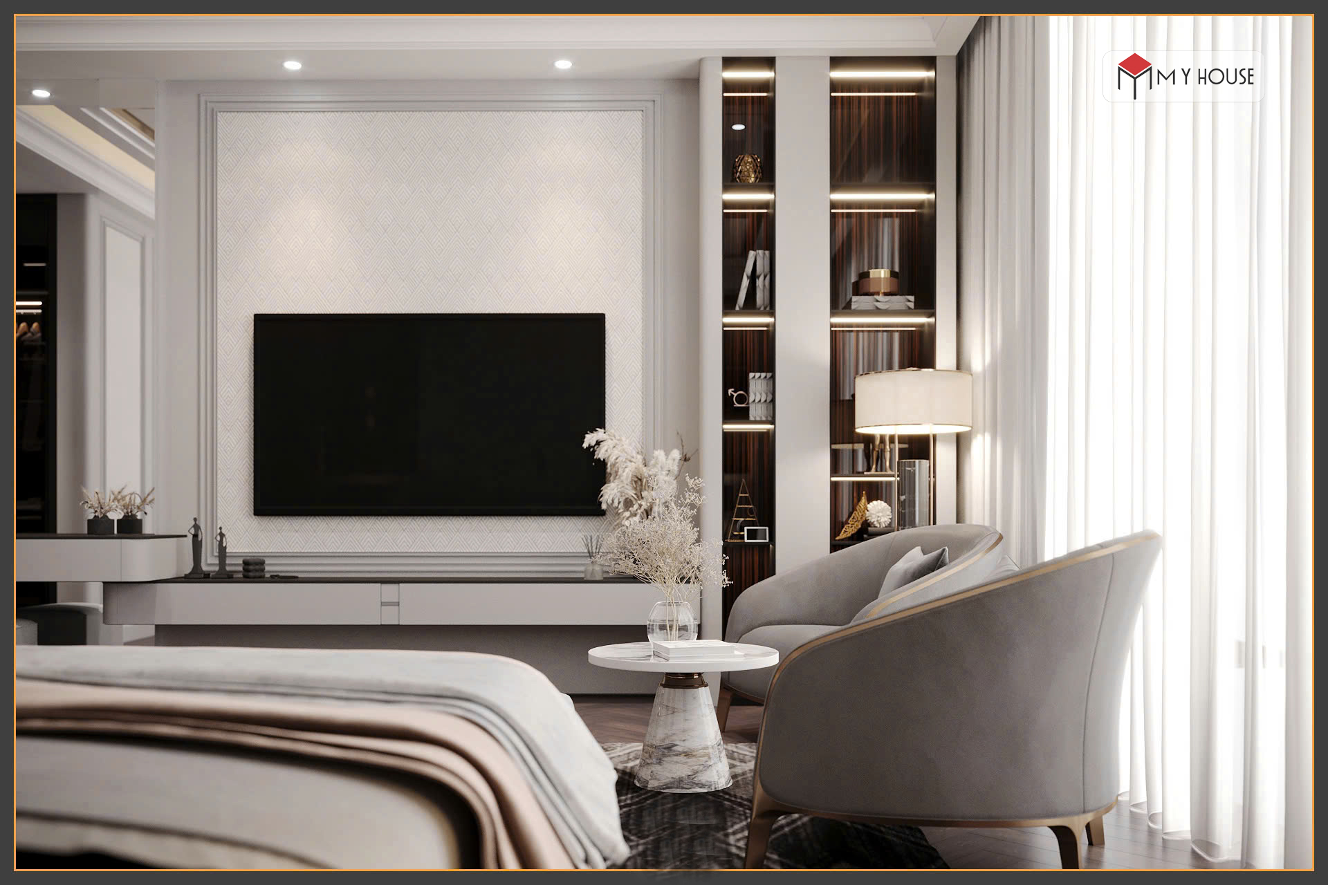 Thiết kế nội thất biệt thự Cityland Luxury Villas Mễ Trì 13