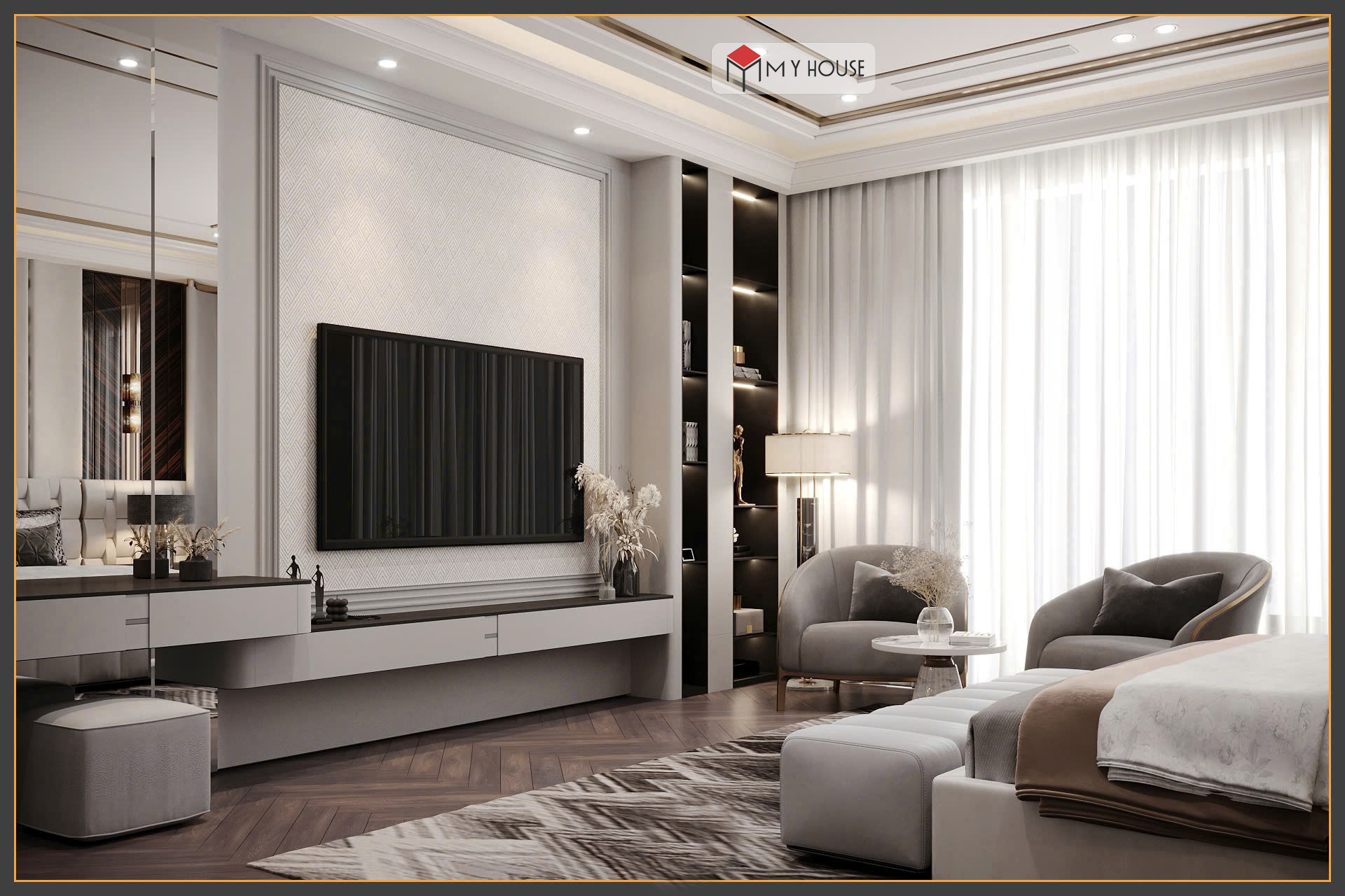 Thiết kế nội thất biệt thự Cityland Luxury Villas Mễ Trì 20