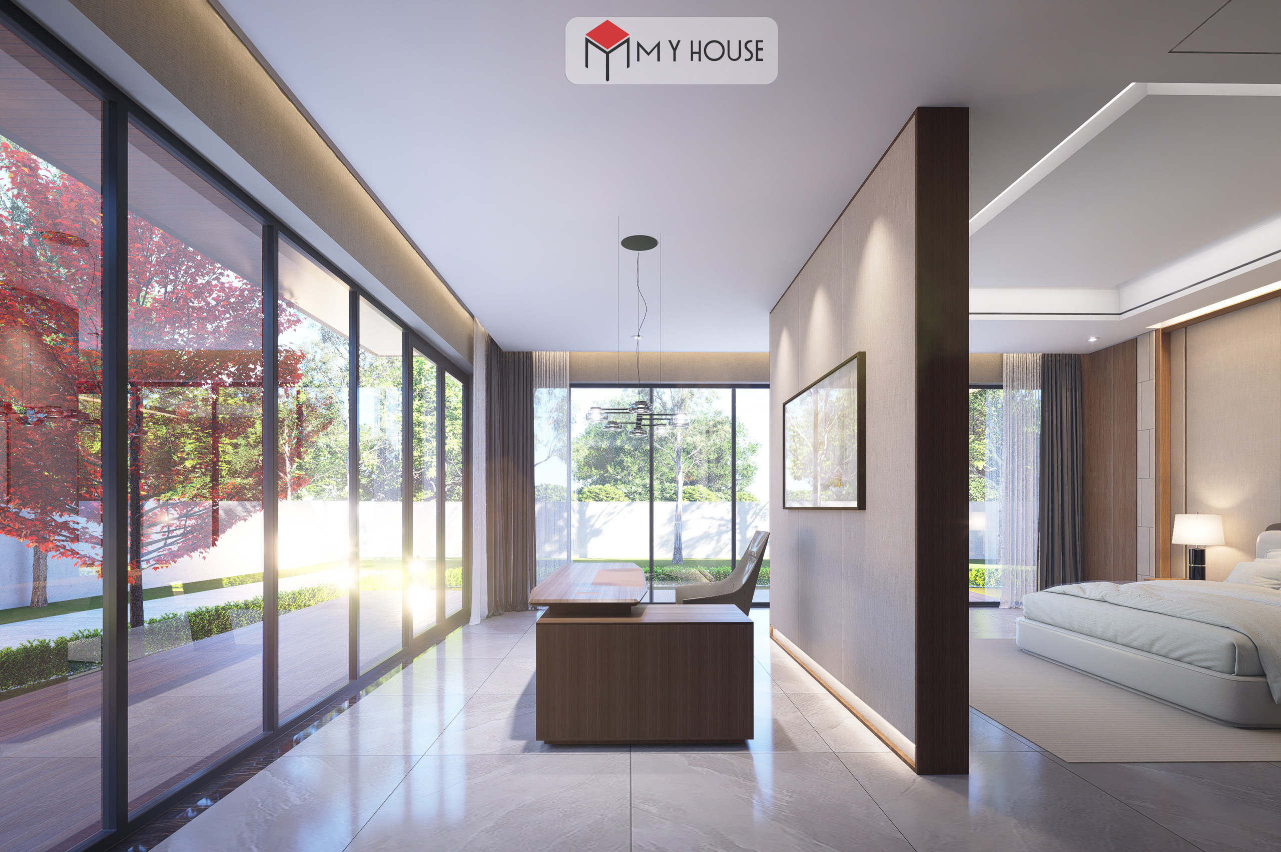 Dự án thiết kế nội thất hiện đại villa Anh Tuấn tại Hà Nội 11