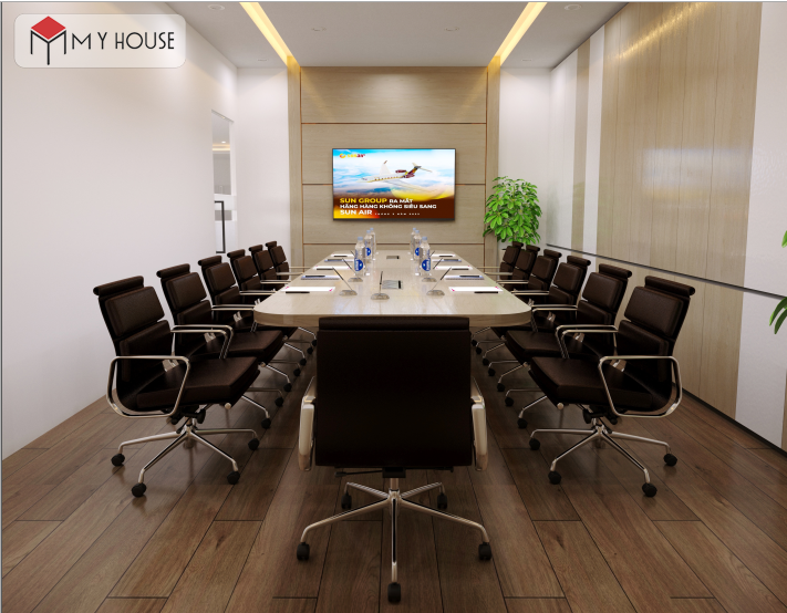Thiết kế thi công nội thất văn phòng Sunair tại số 3 Lương Yên 2