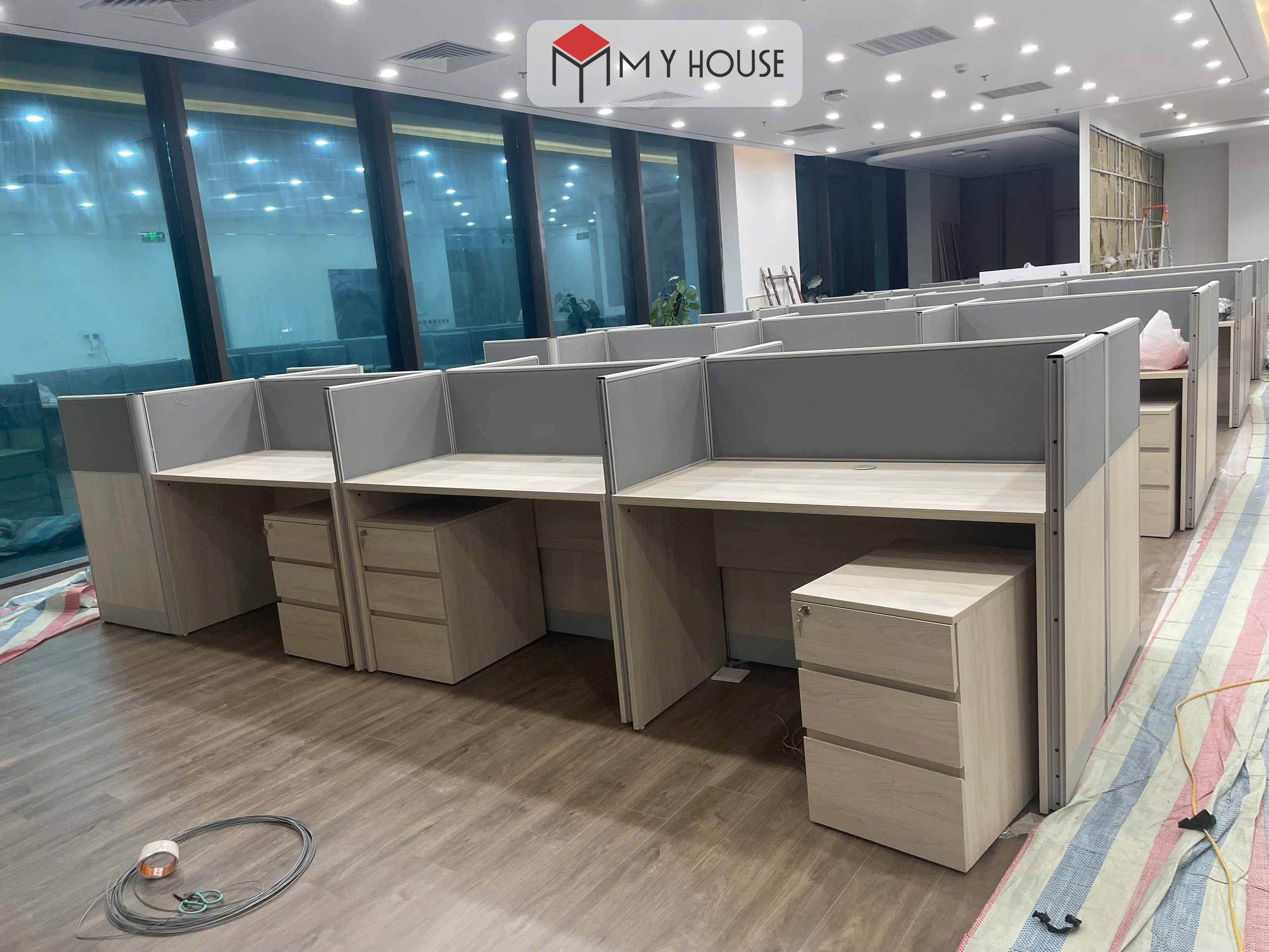 Thiết kế thi công nội thất văn phòng Sunair tại số 3 Lương Yên 21