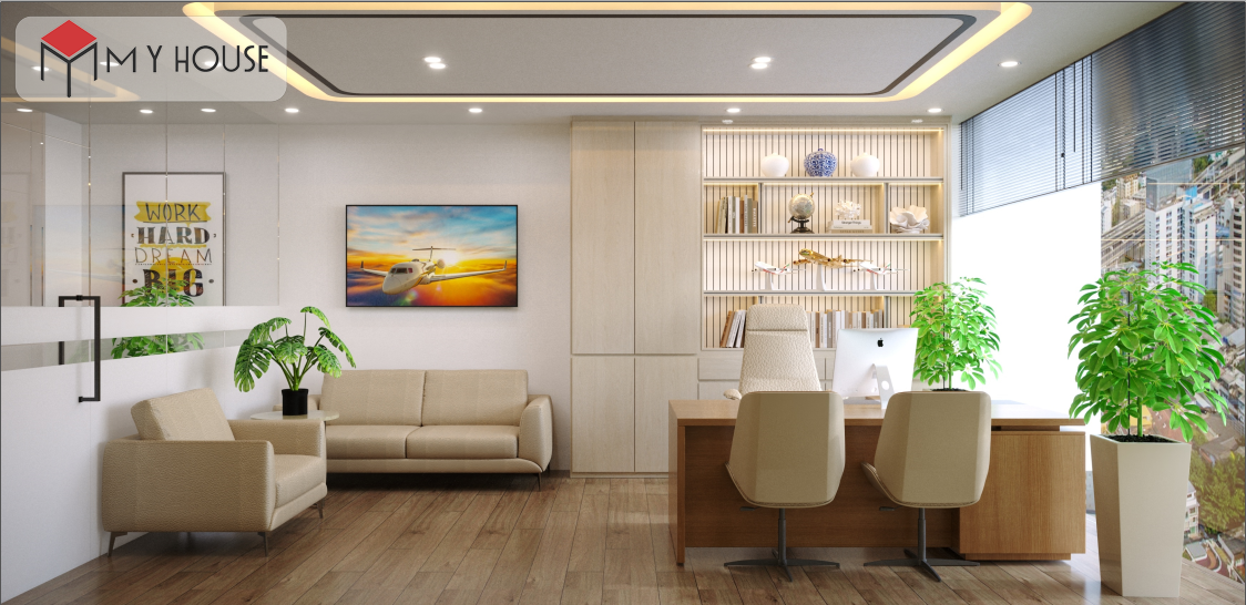 Thiết kế thi công nội thất văn phòng Sunair tại số 3 Lương Yên 41