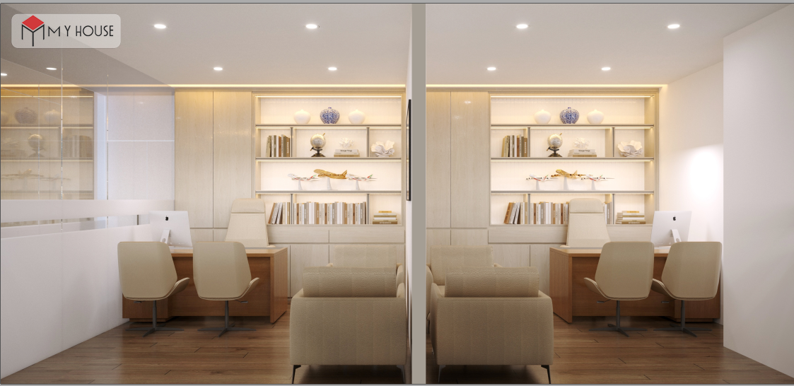 Thiết kế thi công nội thất văn phòng Sunair tại số 3 Lương Yên 5