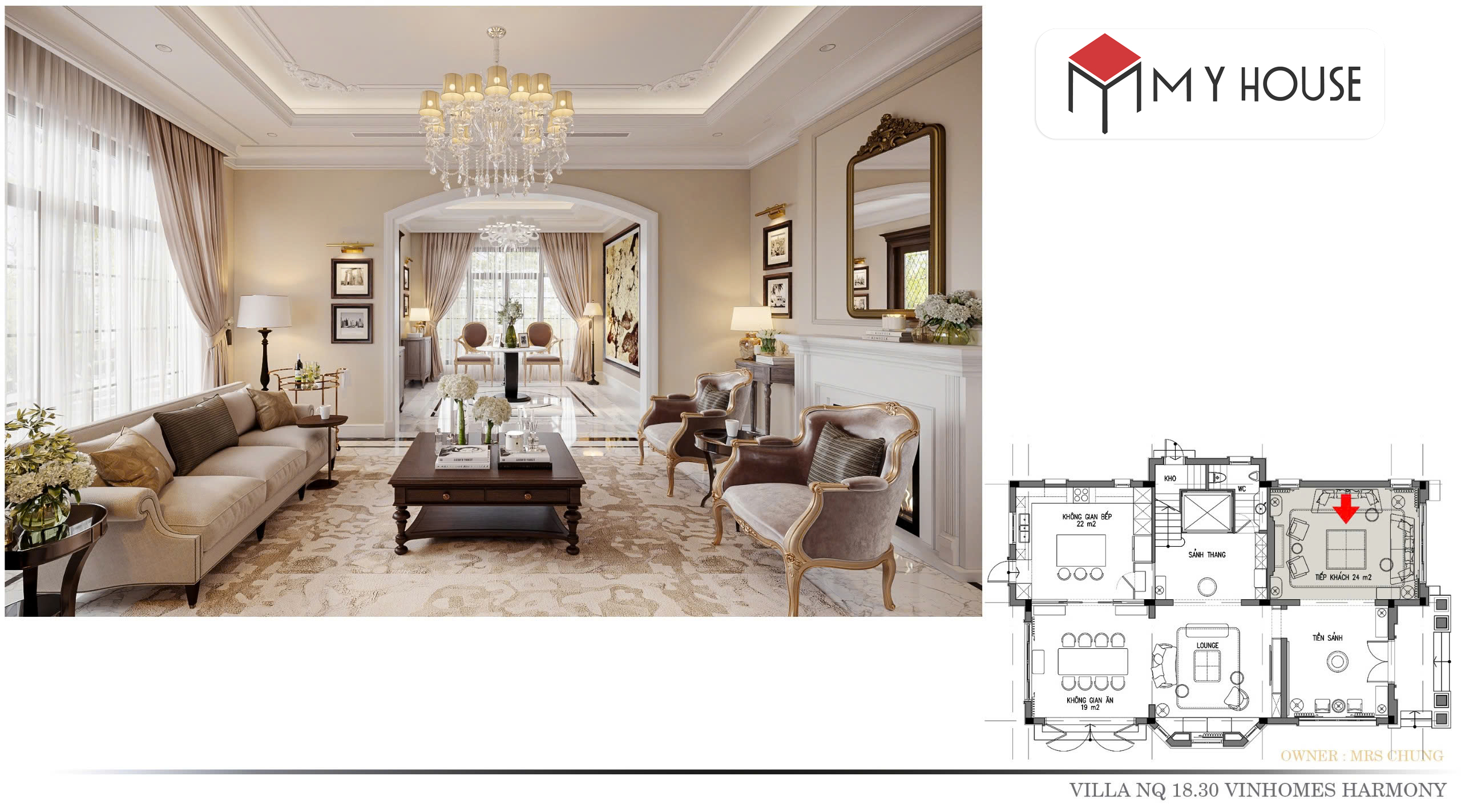 Villa NQ 18.30 tinh hoa tân cổ điển giữa lòng Vinhomes Harmony 1