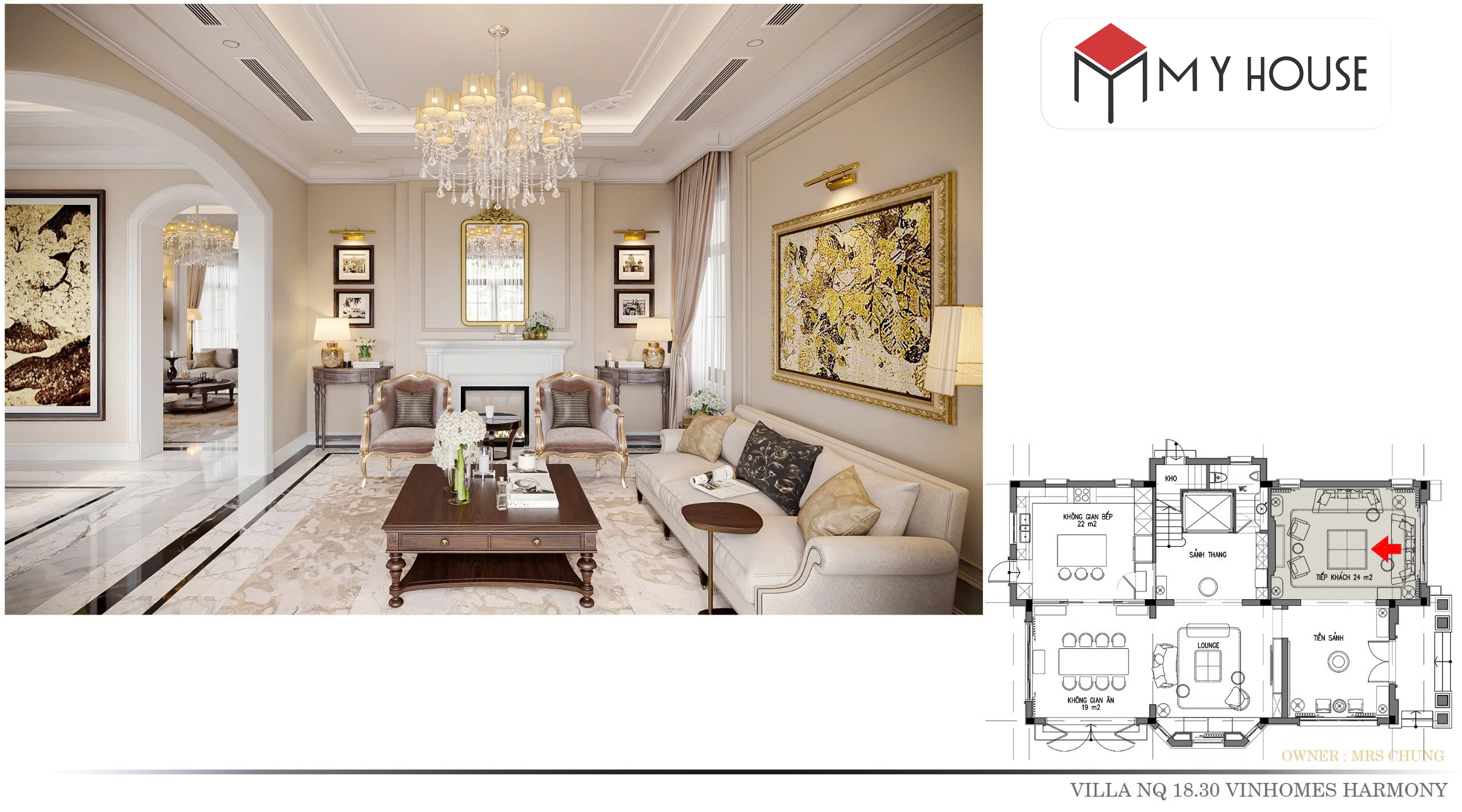 Villa NQ 18.30 tinh hoa tân cổ điển giữa lòng Vinhomes Harmony 3