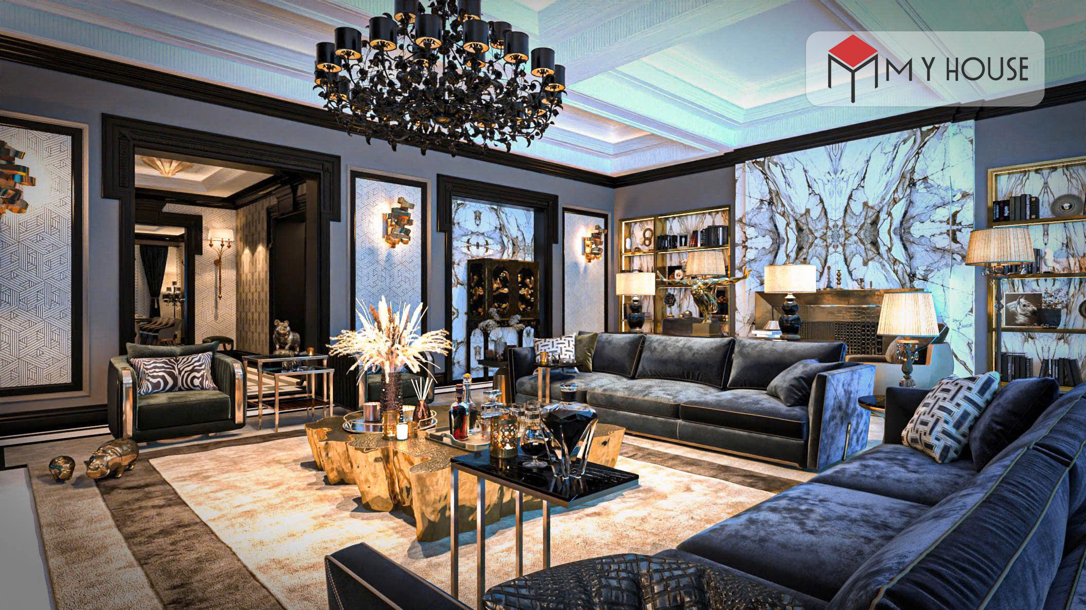 Thiết kế nội thất biệt thự phong cách Luxury 2