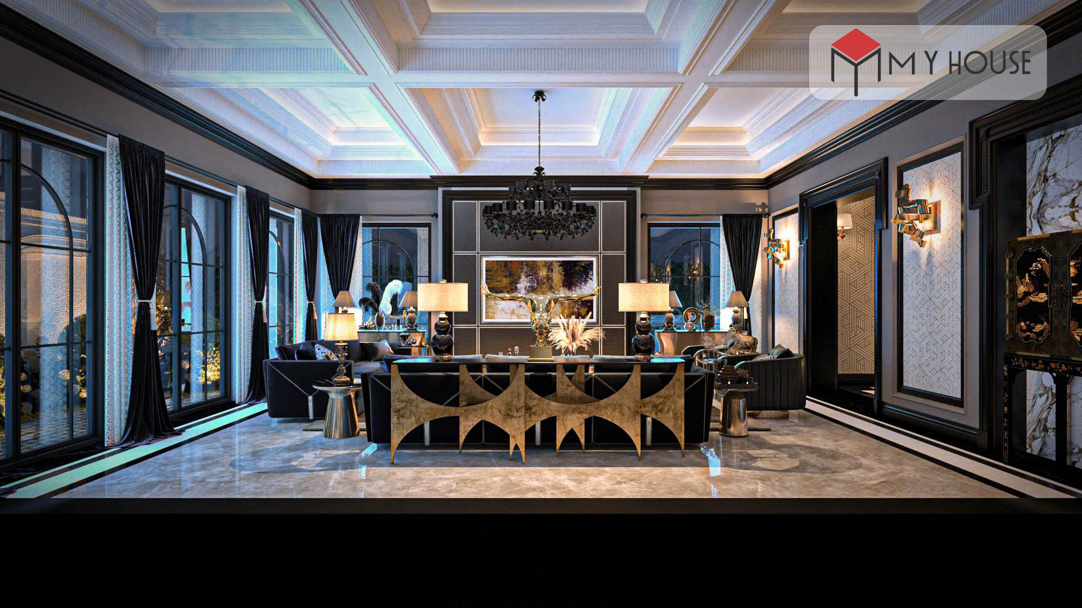 Thiết kế nội thất biệt thự phong cách Luxury 4