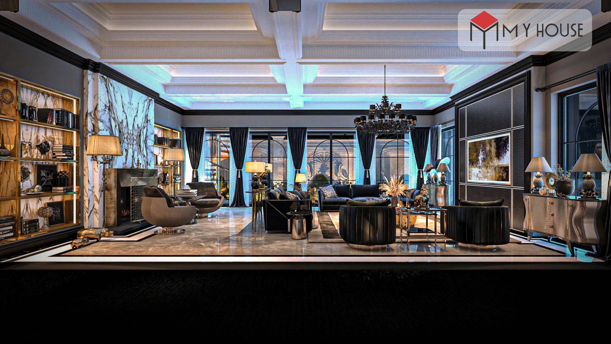 Thiết kế nội thất biệt thự phong cách Luxury 6