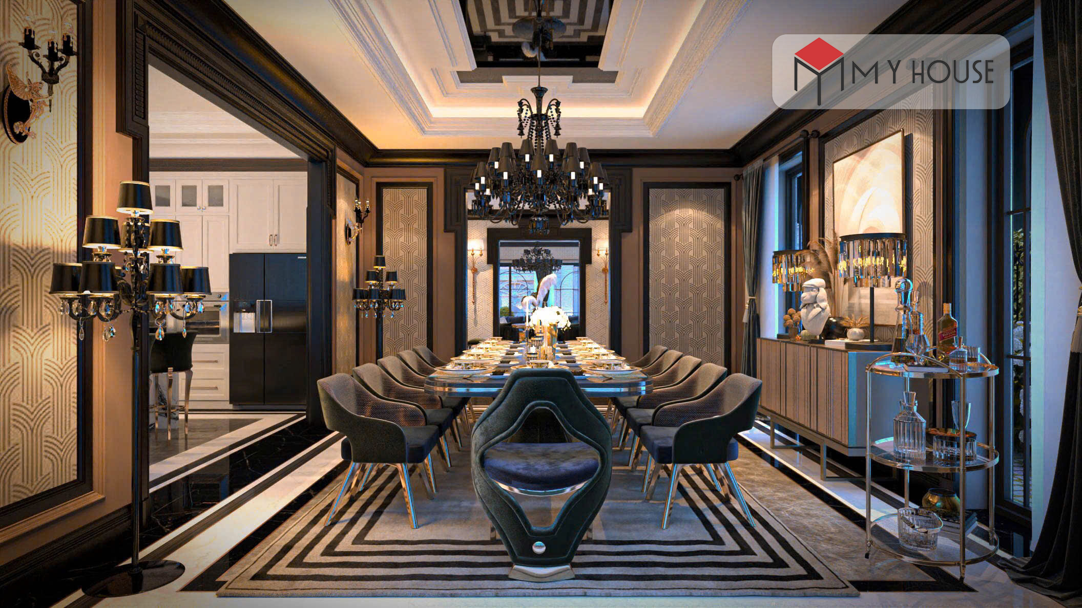 Thiết kế nội thất biệt thự phong cách Luxury 7