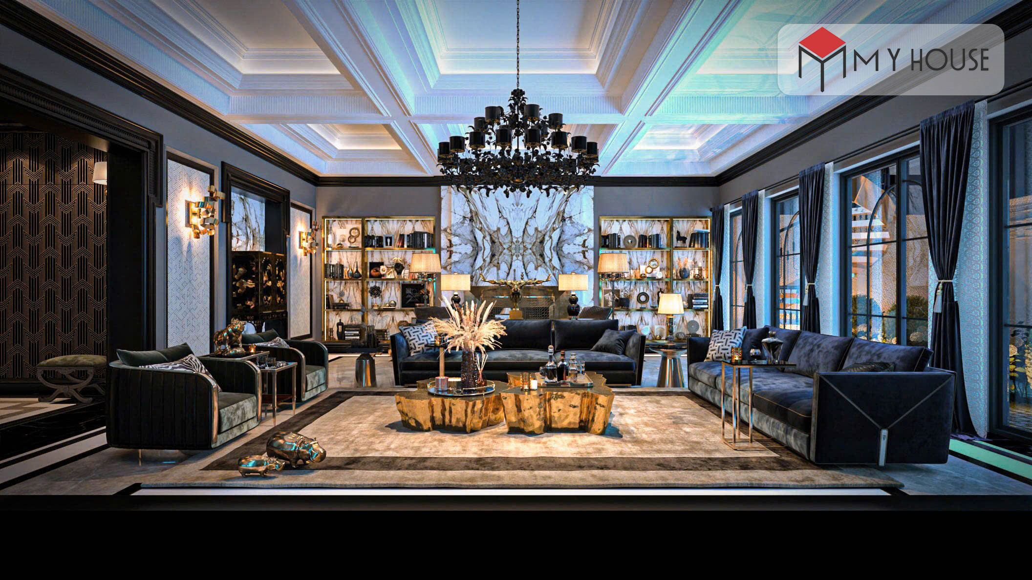 Thiết kế nội thất biệt thự phong cách Luxury
